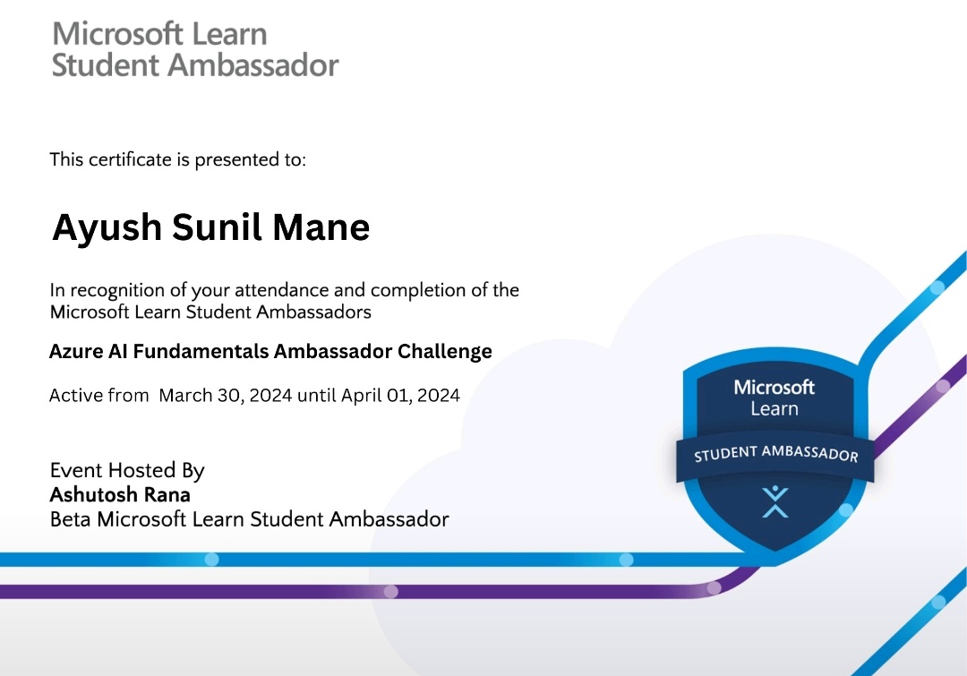 Ayush Mane | Full Stack Developer & AI/ML Specialist Portfolio